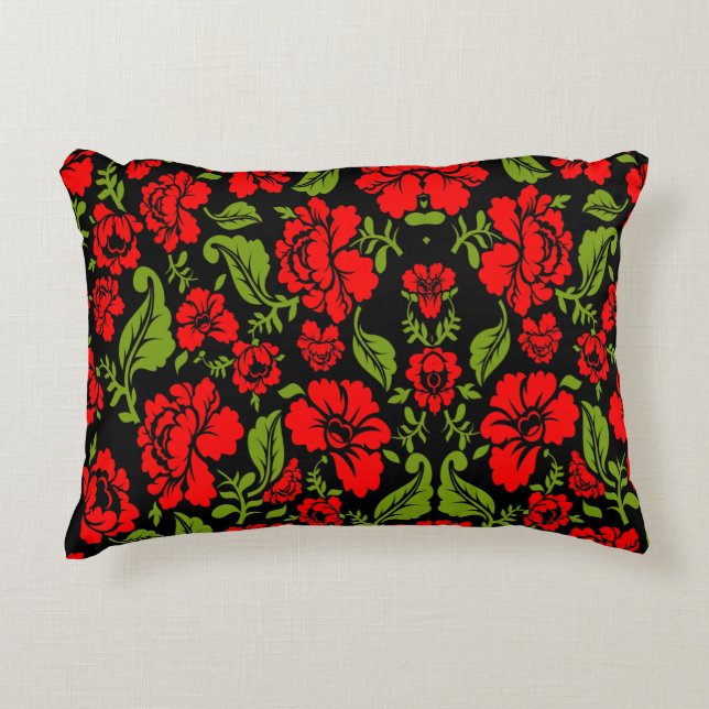 Rose Flowers Accent Pillow (Front)