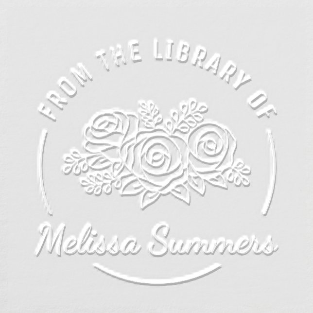 Rose Flowers Bookplate Embosser (Design)