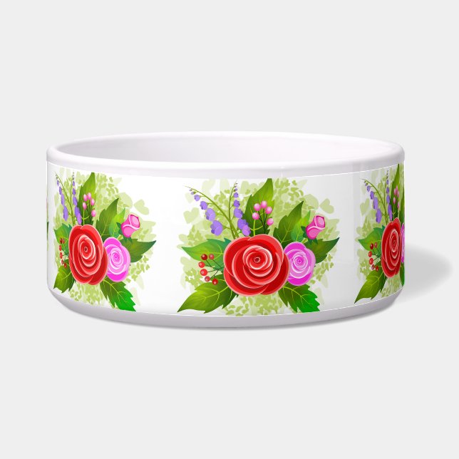 Rose Flowers Bouquet Design-25310 Bowl (Front)