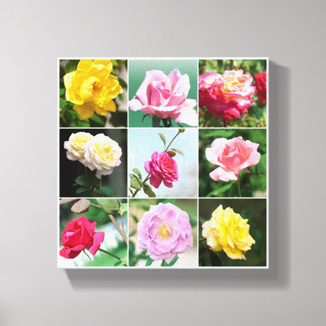 Rose flowers canvas print (Front)