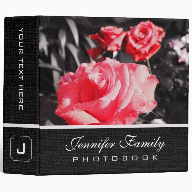 Rose Flowers Family Photo Books #9 Binder (Front/Spine)