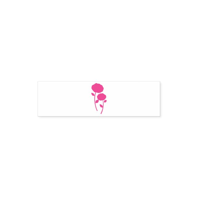 Rose flowers self-inking stamp (Design)