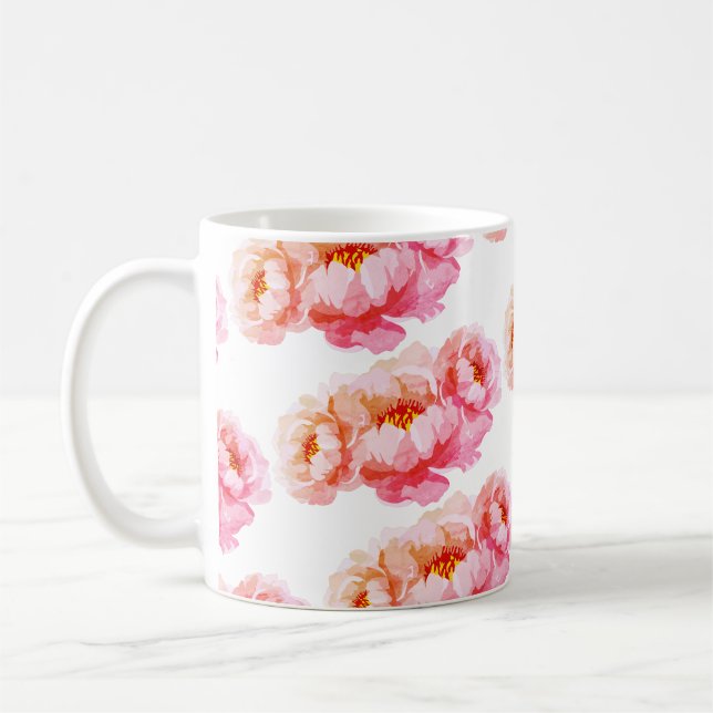Rose flowers trendy designed Mug (Left)