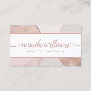 Rose Foil Handwritten Calligraphy   Business Card