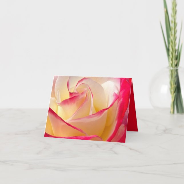 Rose Folded Greeting Card (Front)