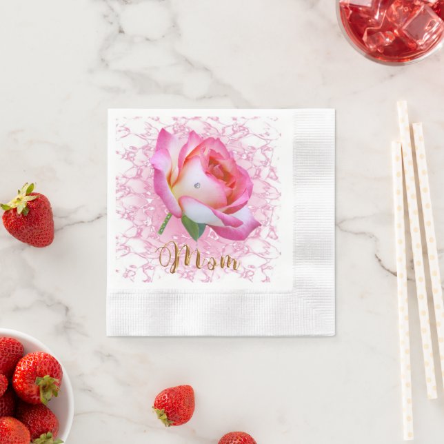 Rose for Mom Napkins (Insitu)