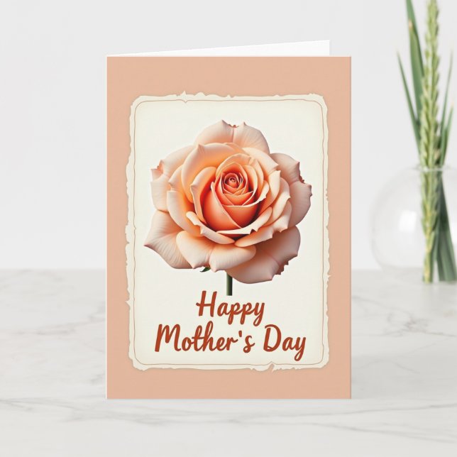 Rose For My Wife Mothers Day Card (Front)