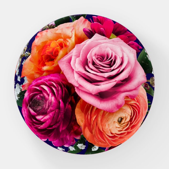 Rose Form Floral Paperweight (Front)