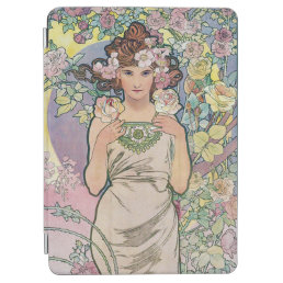 Rose (Four Flowers), Alphonse Mucha iPad Air Cover