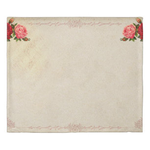 Rose frame background image blossom duvet cover