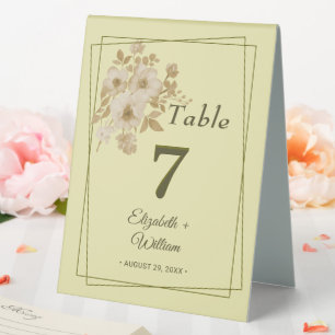 Rose Frame – Celestial Yellow Wedding Table Tent