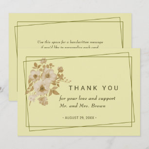 Rose Frame – Celestial Yellow Wedding Thank You Card