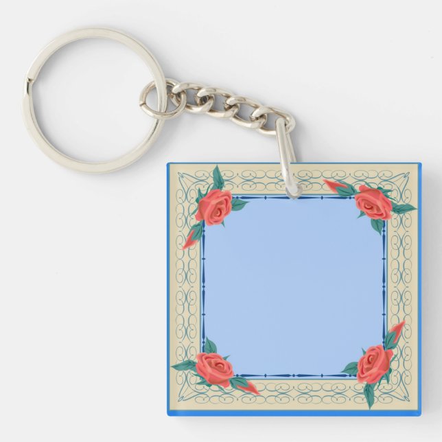 Rose frame keychain (Front)