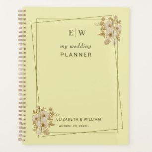 Rose Frame – Monogram Celestial Yellow Wedding Planner