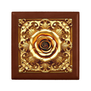 Rose Frame Pattern for Floral Home Accents Gift Box