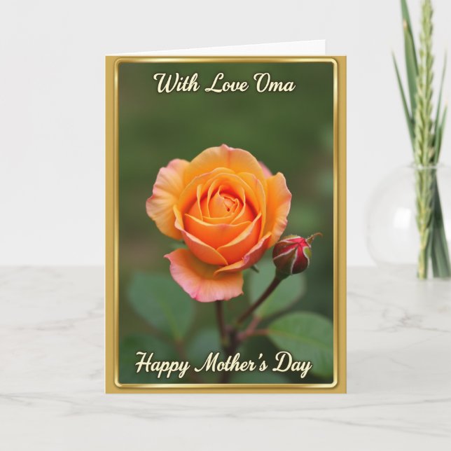 Rose Framed Sweet Mothers Day Card (Front)