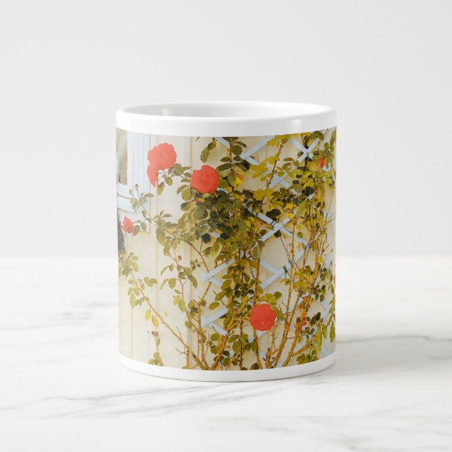 Rose framed window in Gavle  Giant Coffee Mug (Front)