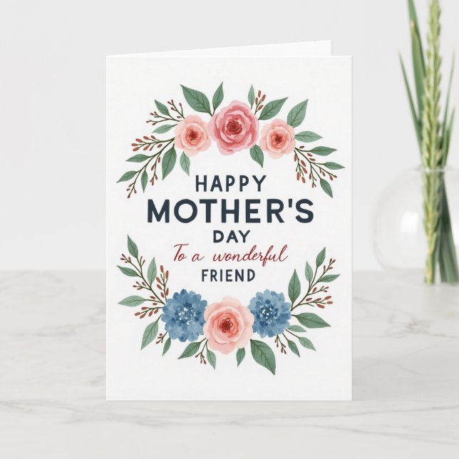 Rose Friend Mothers Day Card (Front)
