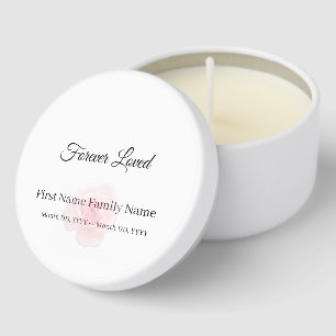 Rose funeral mini candle favors