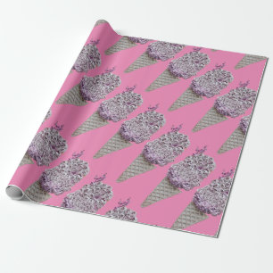 Rose funnel  wrapping paper