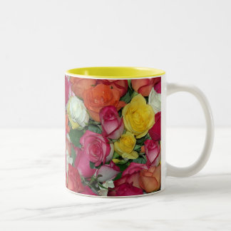 rose galore Two-Tone coffee mug