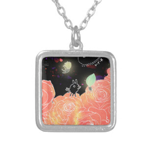 Rose garden 2014 silver plated necklace