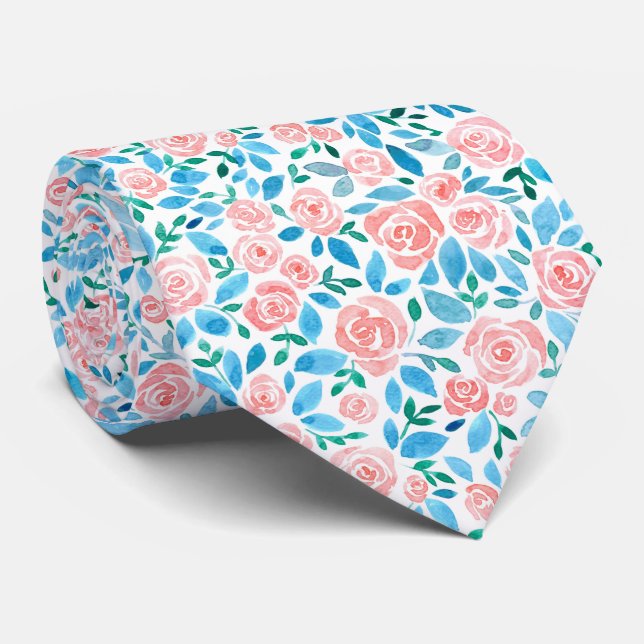Rose garden 2 neck tie (Rolled)