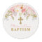 Rose Garden Baptism Edible Frosting Round