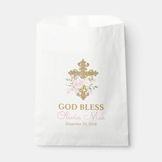 Rose Garden Baptism Favor Bags (Front)