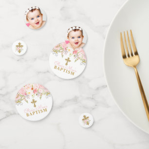 Rose Garden Baptism Personalized Table Confetti
