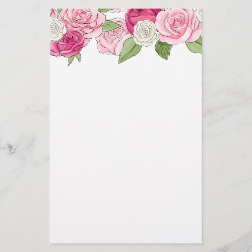 Ros Garden  Blank Bridal Shower Game Sheet