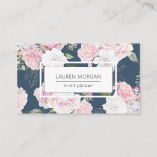 Rose Garden Blue Business Card