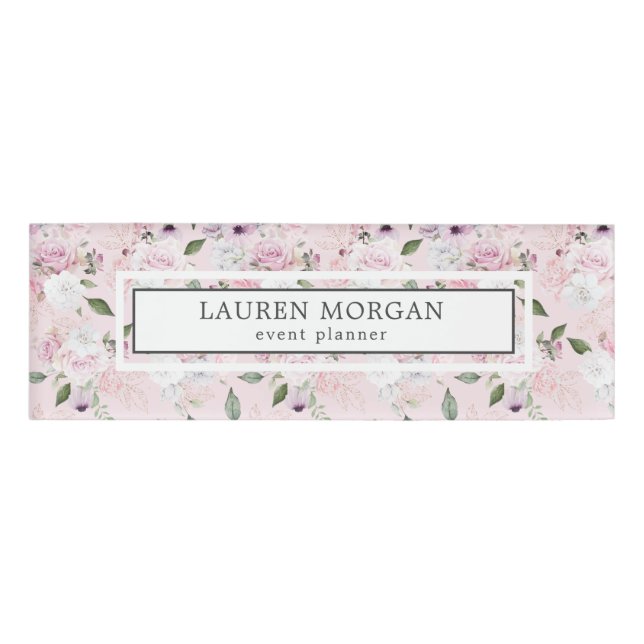 Rose Garden Blush | Name Tag (Front)