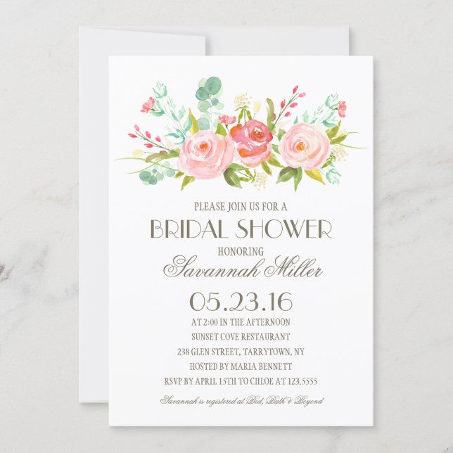 Rose Garden | Bridal Shower Invitation (Front)