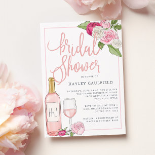 Rosé Garden Bridal Shower Invitation
