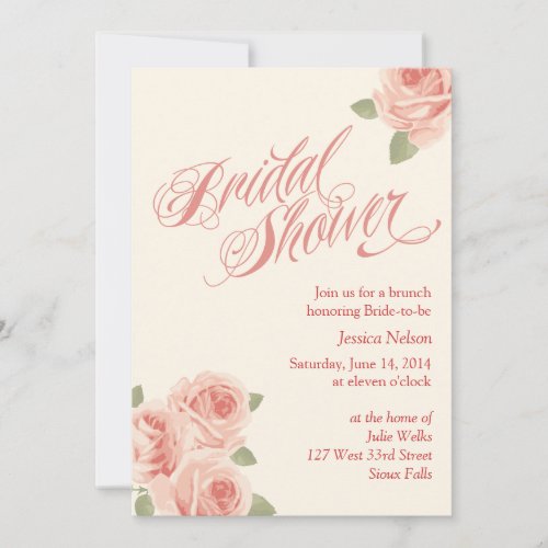 Rose Garden Bridal Shower Invitation