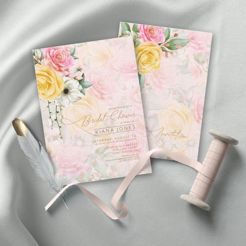 Rose Garden Bridal Shower Multi_Color ID764 Invitation