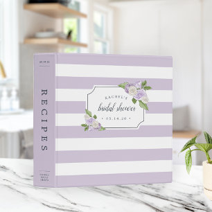 Rose Garden Bridal Shower Recipe 3 Ring Binder