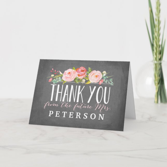 Rose Garden | Bridal Shower Thank You Card (Front)