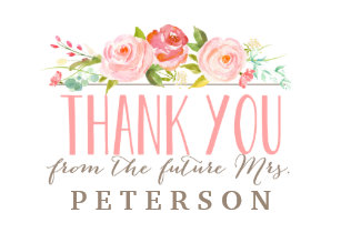 bridal shower thank you cards zazzle