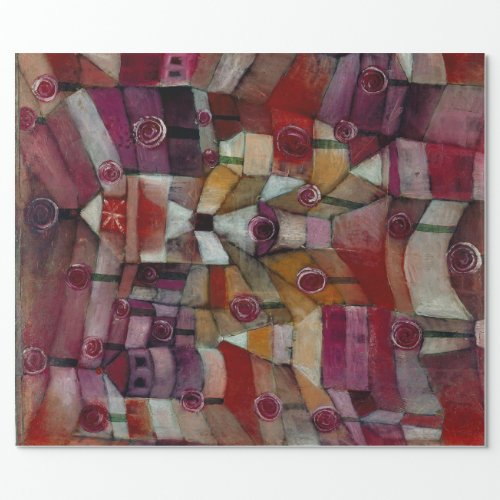 ROSE GARDEN BY PAUL KLEE DECOUPAGE WRAPPING PAPER