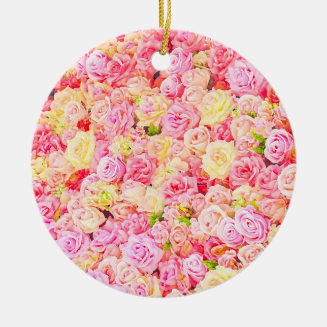 Rose garden ceramic ornament (Front)