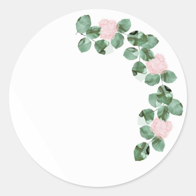 Rose garden classic round sticker (Front)