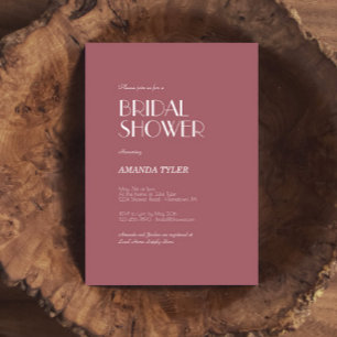 Rose Garden Dark Rose Wedding Bridal Shower Invitation