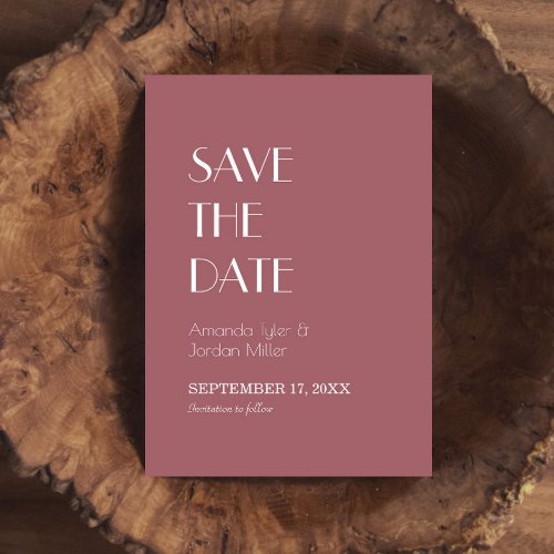 Rose Garden  Dark Rose Wedding Save The Date