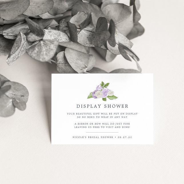 Rosé Garden Display Shower Card | Lilac