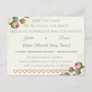 Rose Garden Elegance Save the Date Card