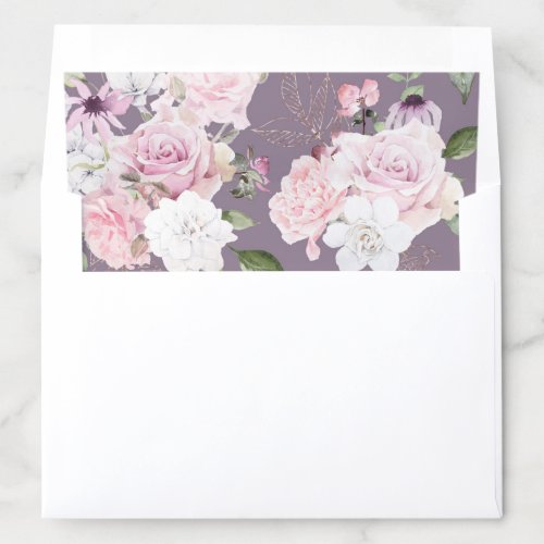 Rose Garden elegant floral Envelope Liner