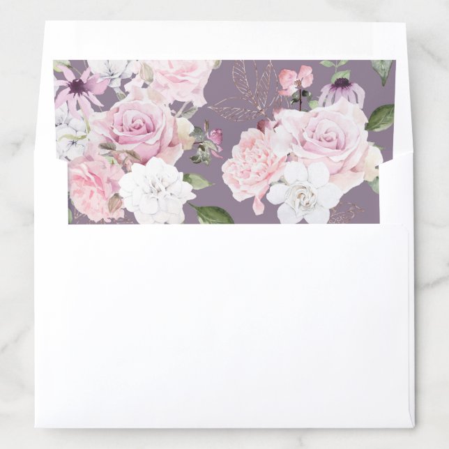 Rose Garden elegant floral Envelope Liner (In Envelope)