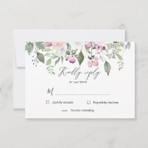 Rose Garden elegant floral RSVP Response Card